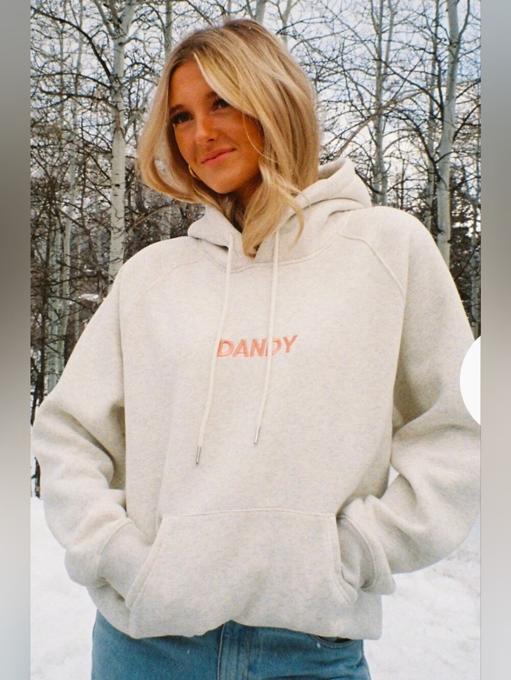 Dandy Worldwide Let's Watch the Sunset Oversized Hoodie Heather Gray Size M